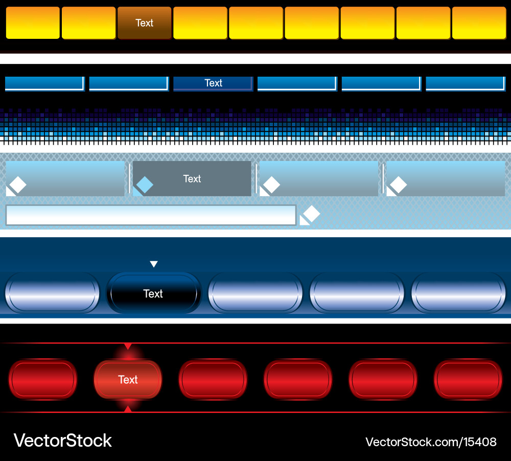 Modern Button Collection Vector Image