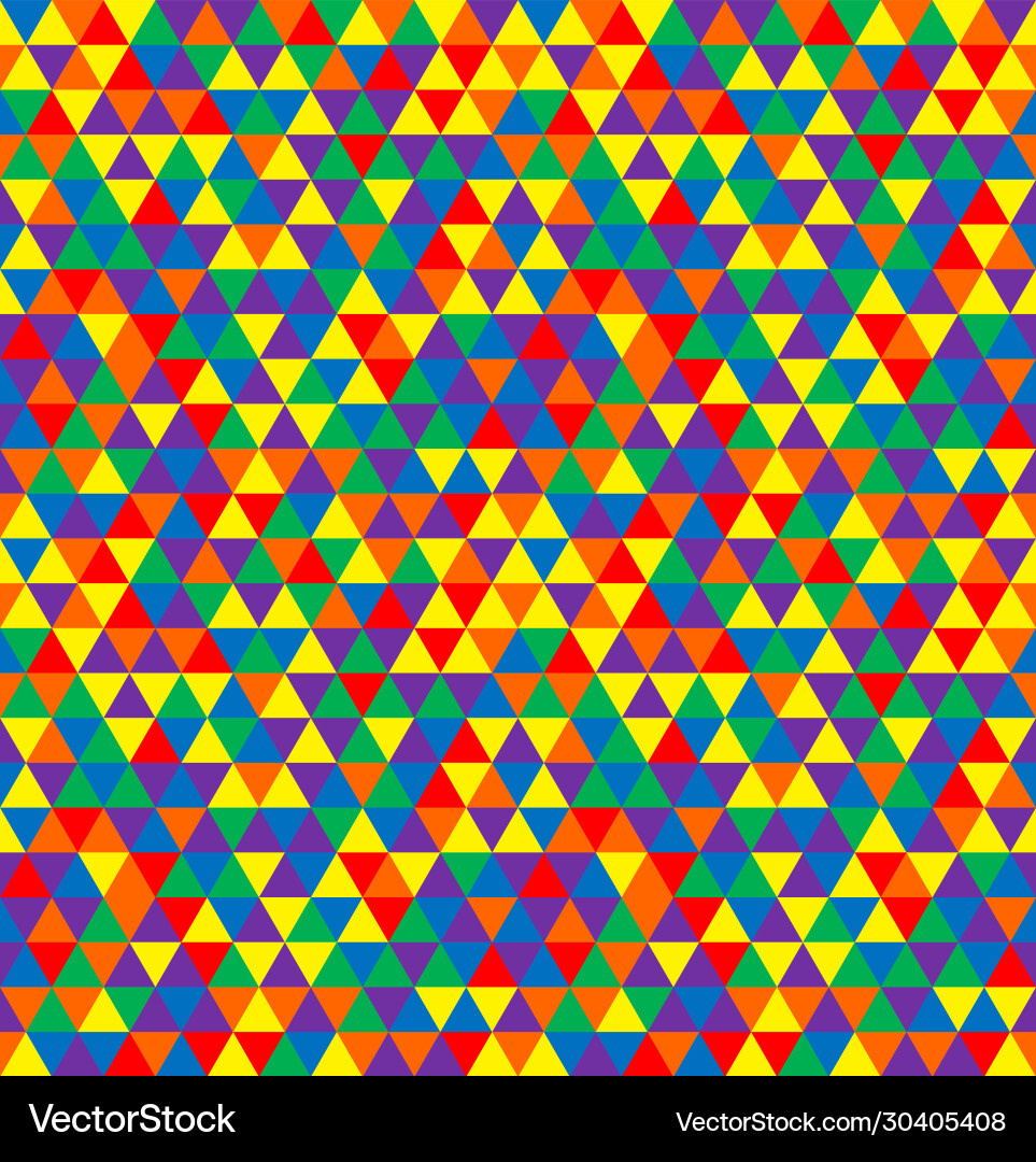 Rainbow Triangle Seamless Pattern vector image