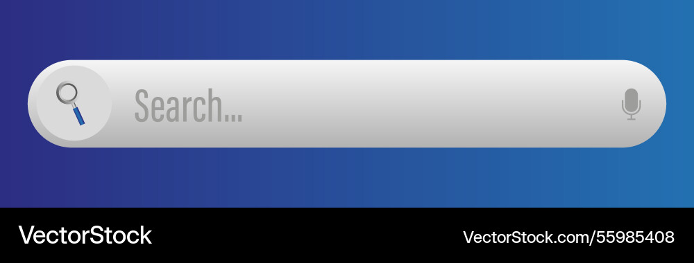 Search bar ui voice icon white text input Search bar ui voice icon white text input vector image