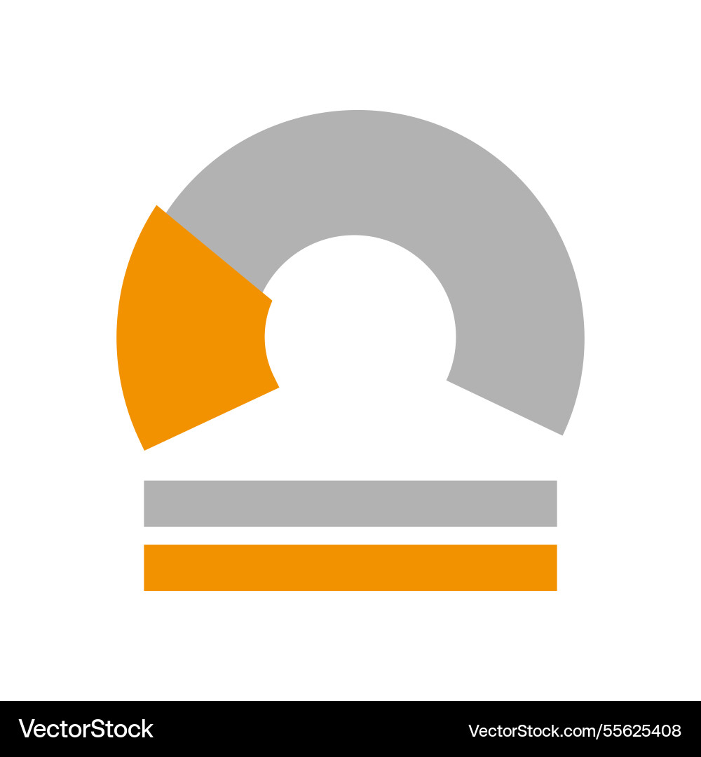 Segment chart icon circular data visualization Segment chart icon circular data visualization vector image