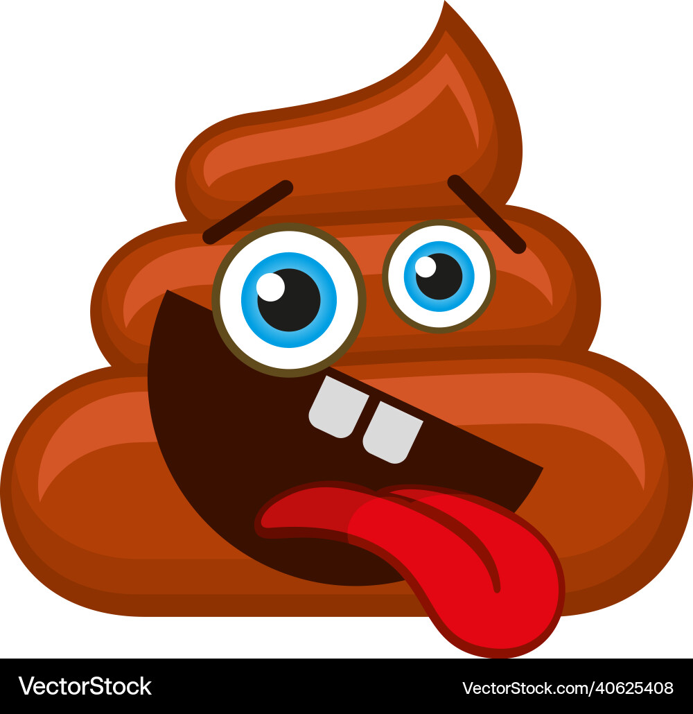 Silly poop emoji Spaß braun poo mit verrückten Augen Silly poop emoji Spaß braun poo mit verrückten Augen vektorbild