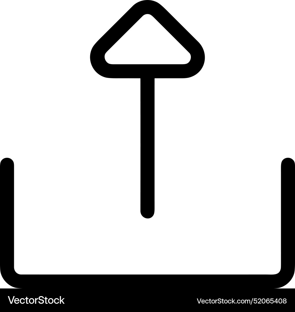 Upload outline icon symbol image Upload outline icon symbol image Vector Image