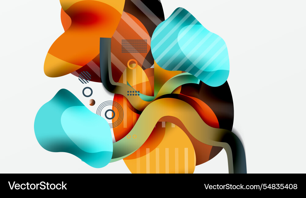 Vibrant abstract background overlapping shapes Vibrant abstract background overlapping shapes vector image