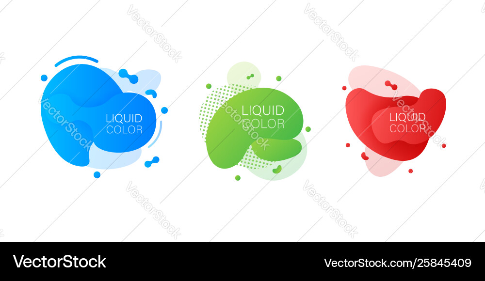 Abstract liquid shape with gradient design Vector Image