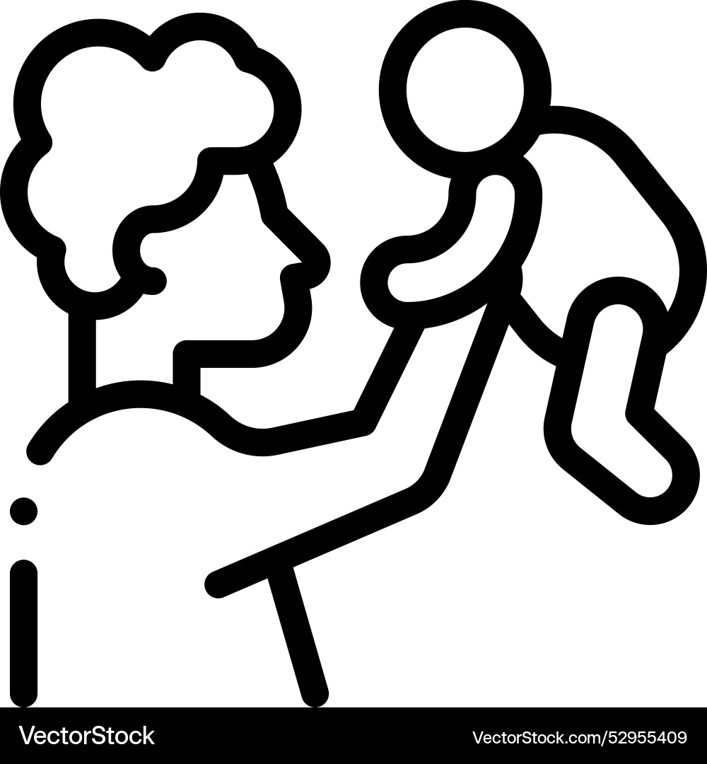 Dad icon thin linear style design isolated Vector Image