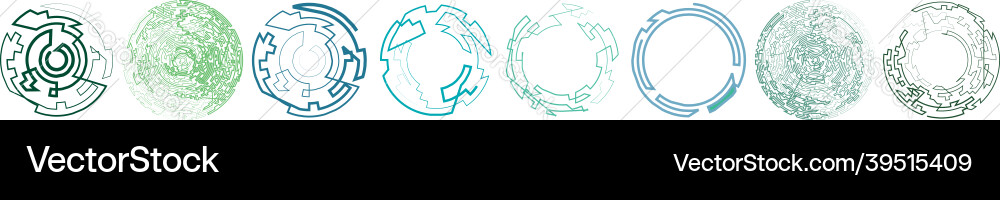 Geometric random circular element abstract Vector Image
