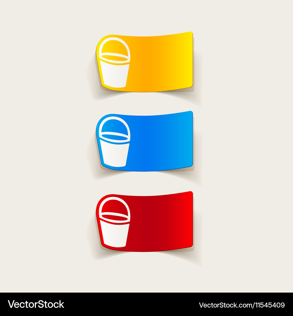 Realistic design element bucket Vector Image