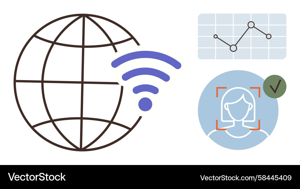 Secure Global Connectivity Vector Image