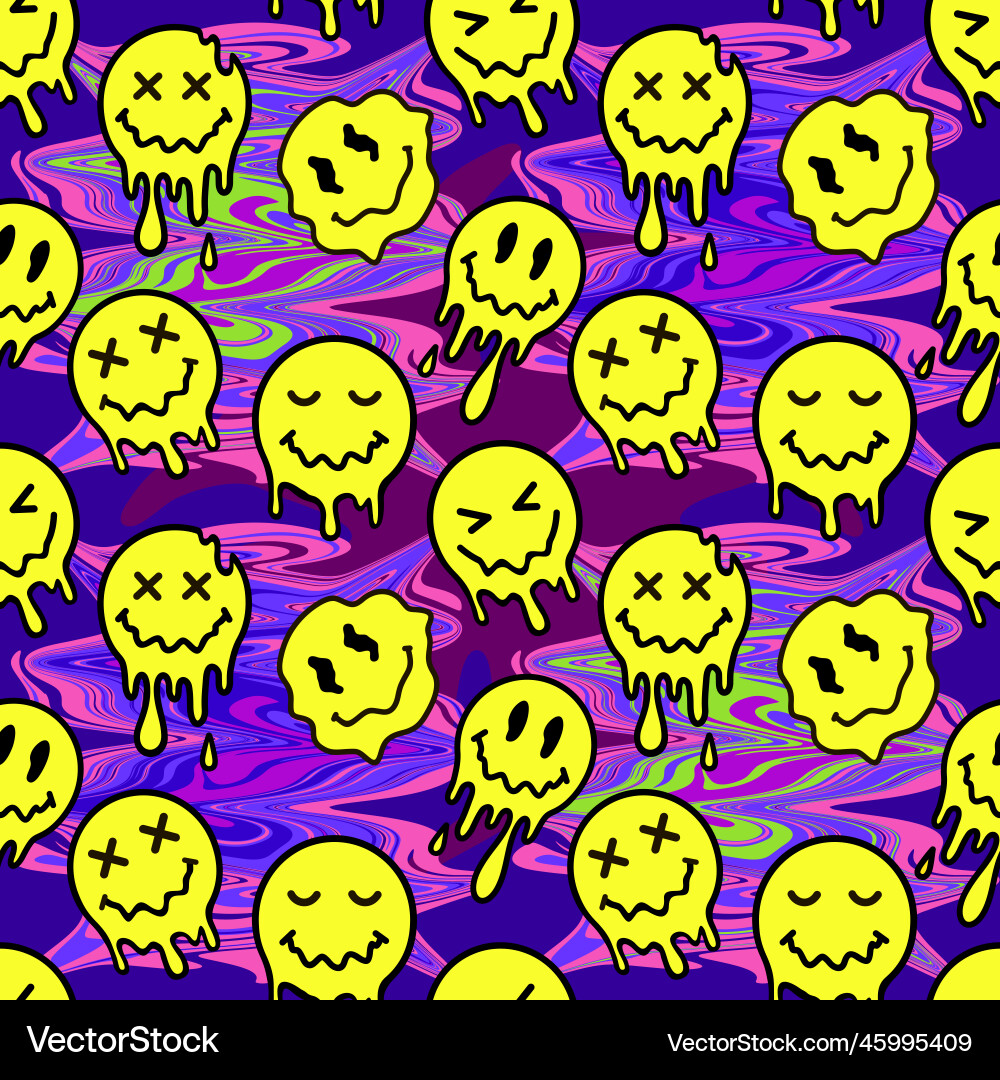 Smiling face is a seamless pattern Vector Image