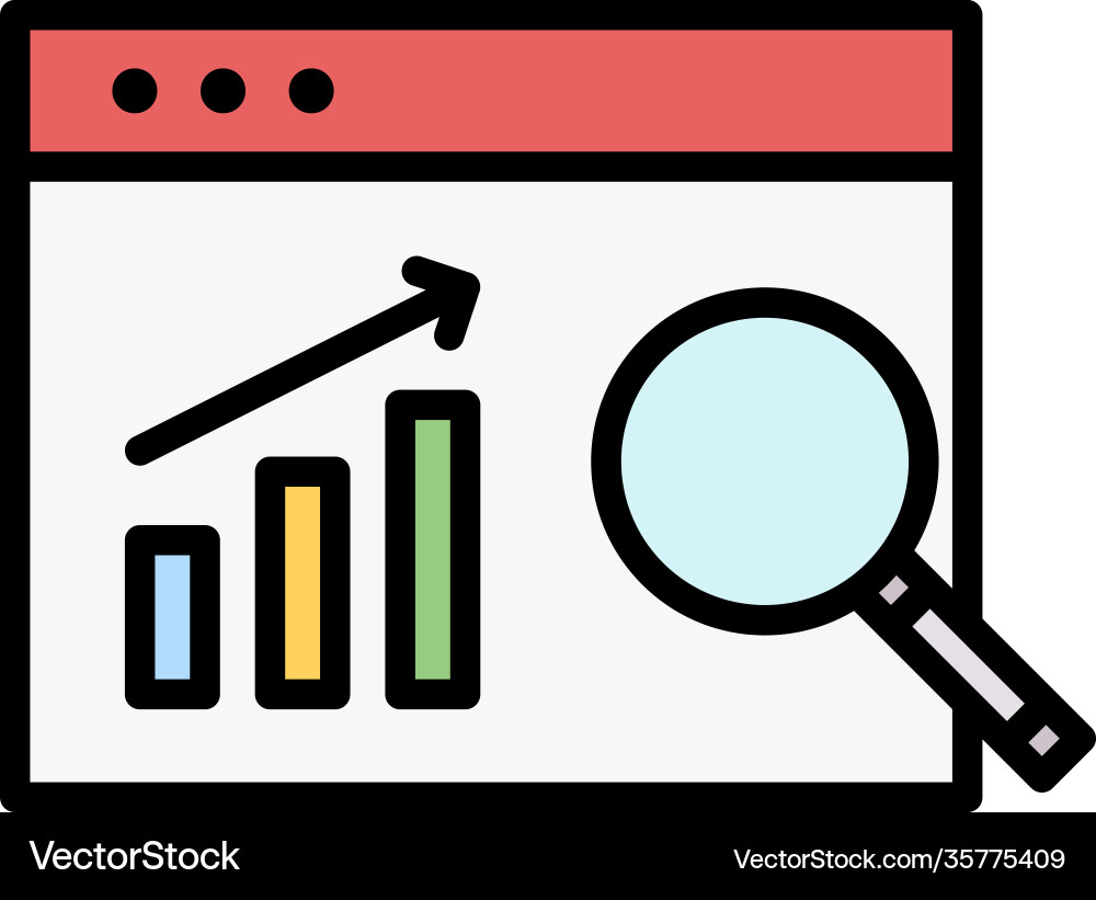 Web analytics icon Vector Image