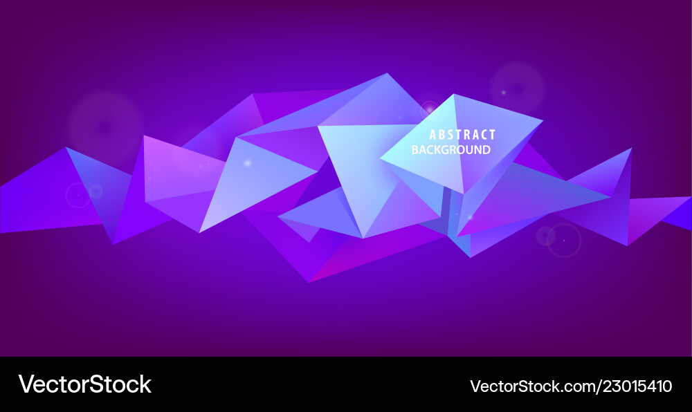 Abstract geometric 3d facet shape vector image