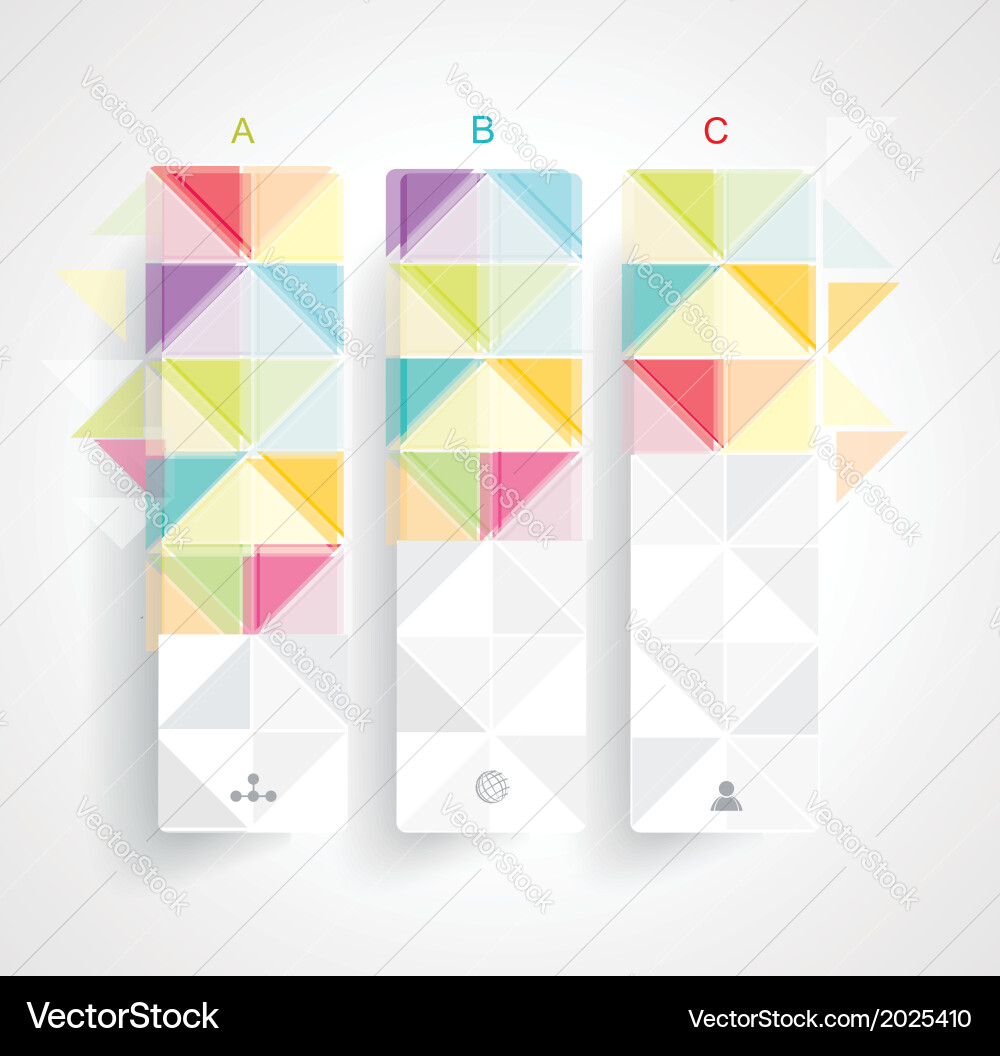 Abstract minimal ifographic design on rhombus Vector Image