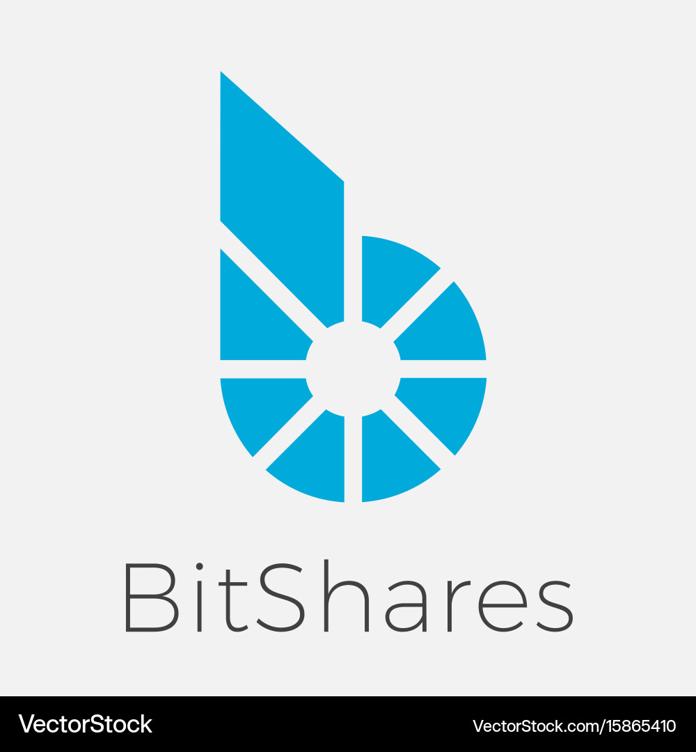 Bitshares bts blockchain cryptocurrency logo vector image