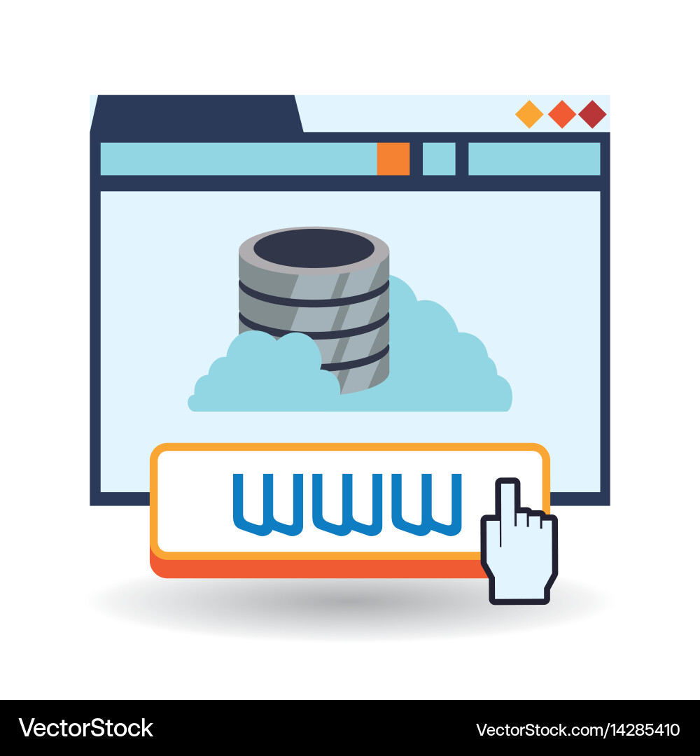 Cloud computing design media icon isolated Vector Image