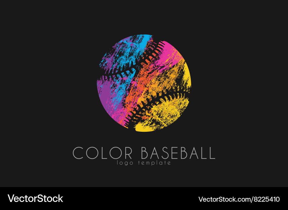 Colorful Baseball Logo vector image