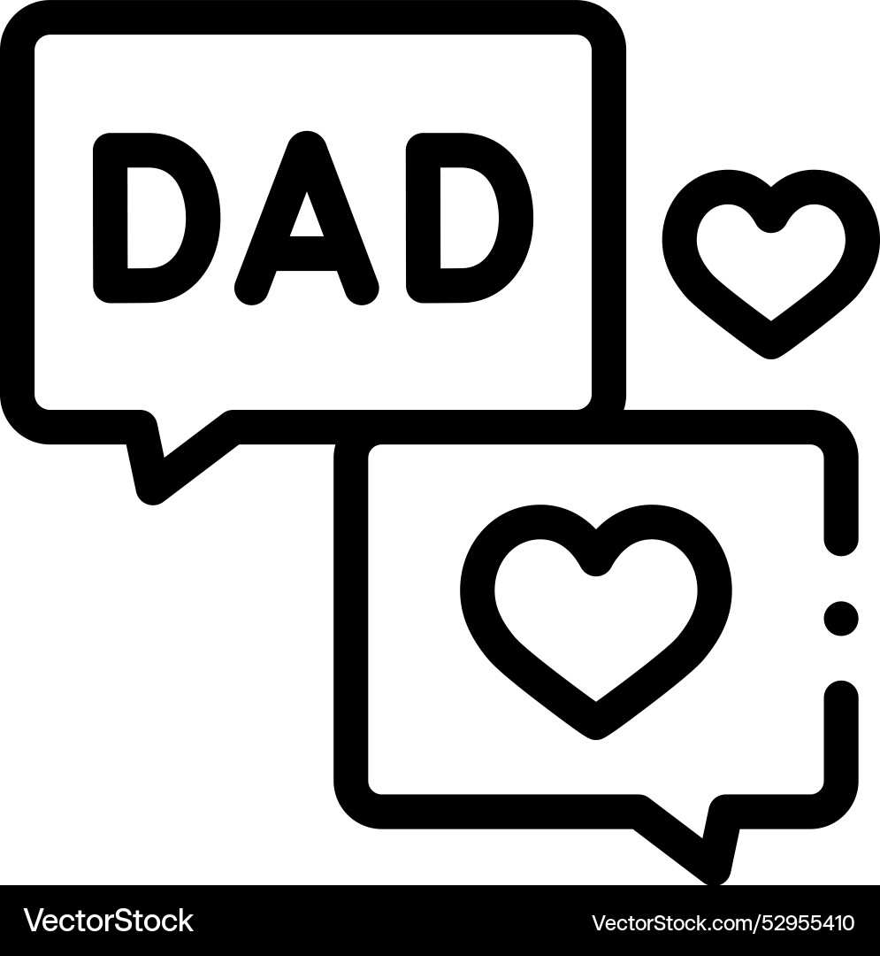 Dad icon thin linear style design isolated Dad icon thin linear style design isolated Vector Image