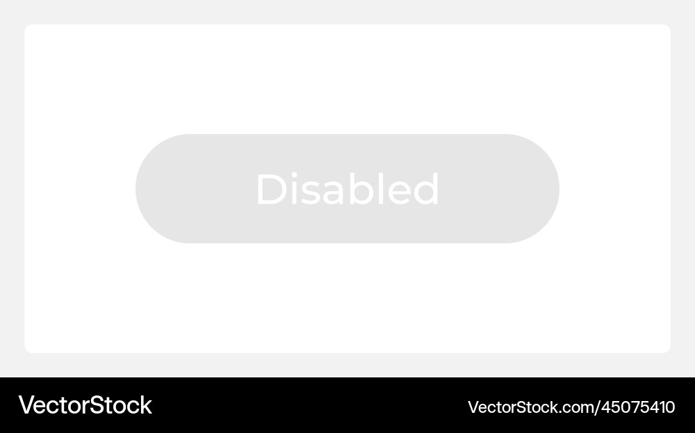 Deaktivierte Registertaste ui Element Template Deaktivierte Registertaste ui Element Template Vektorbild