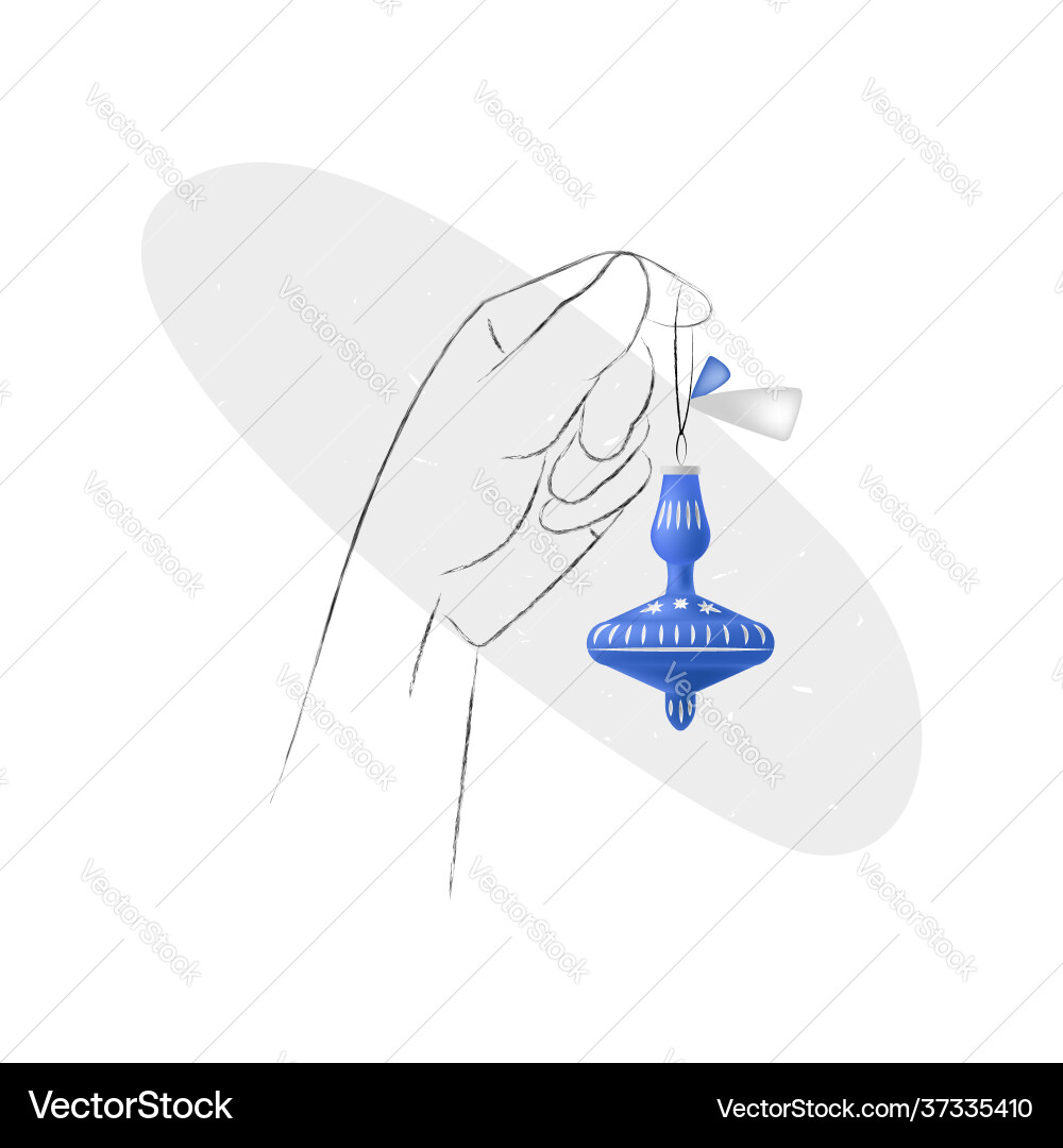 Drawn image with mixed 3d and linear style Vector Image