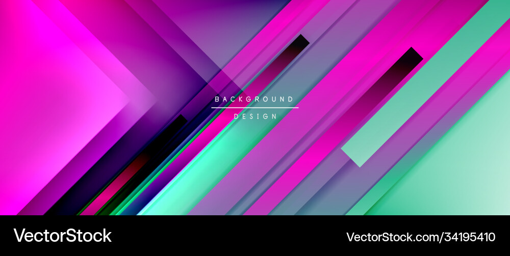 Dynamic lines on fluid color gradient trendy Vector Image