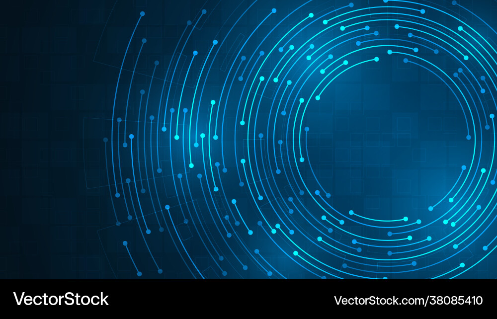 Electronic circuit design with circular style Electronic circuit design with circular style Vector Image