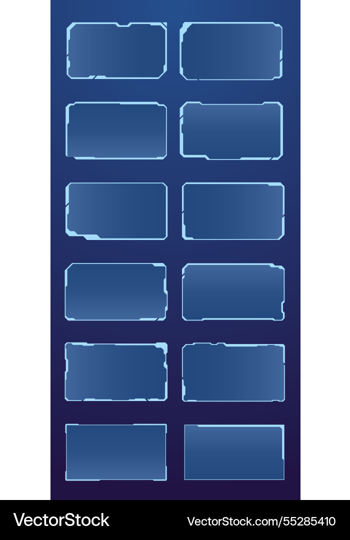 Futuristic frames for interface Futuristic frames for interface vector image