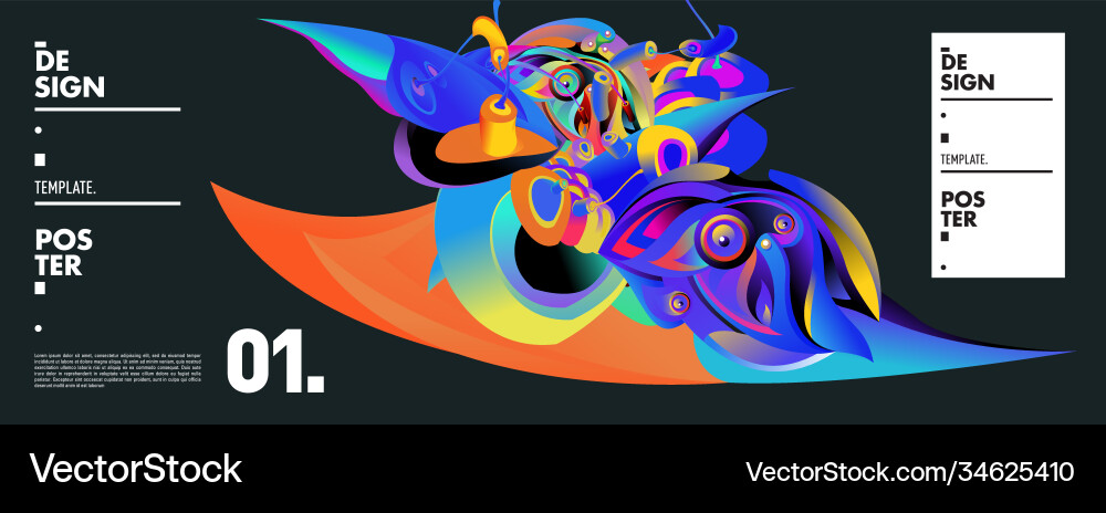 Landing page background template with colorful Vector Image