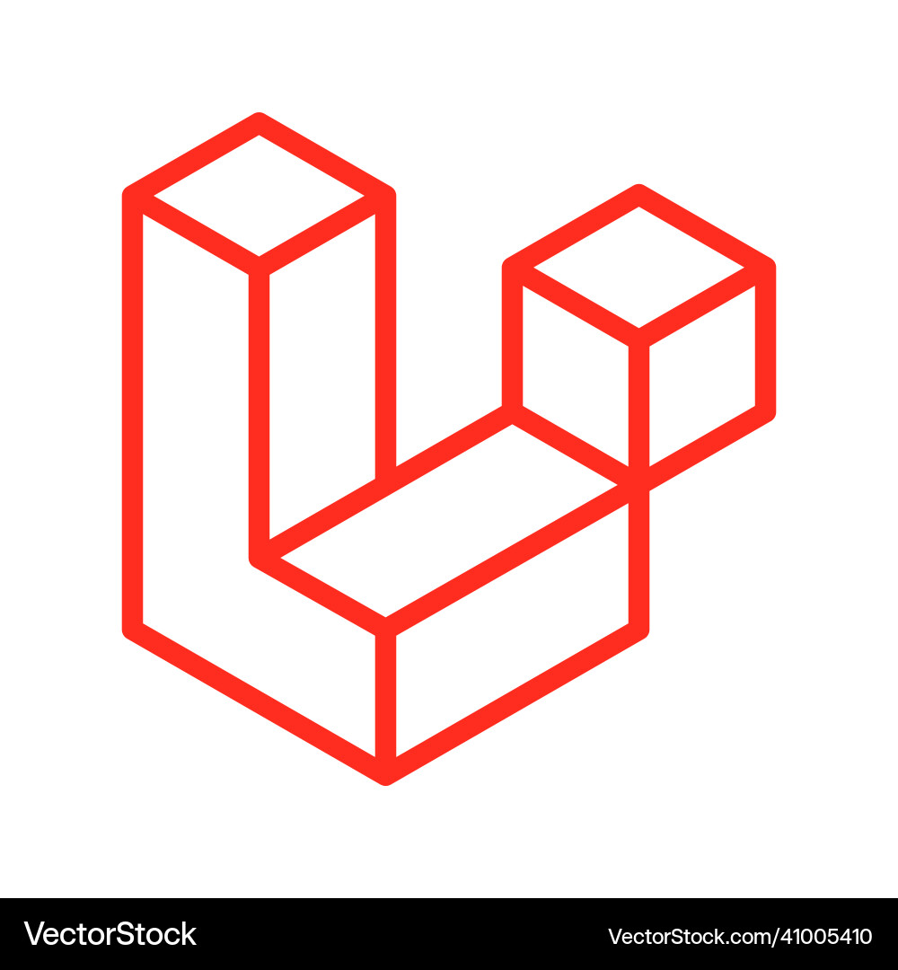 Laravel php web framework logo vector image