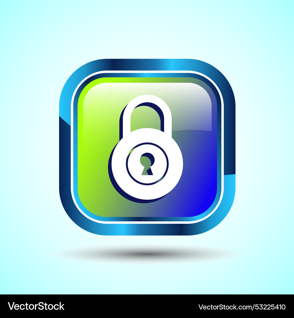 Lock icon button design security symbol Lock icon button design security symbol Vector Image