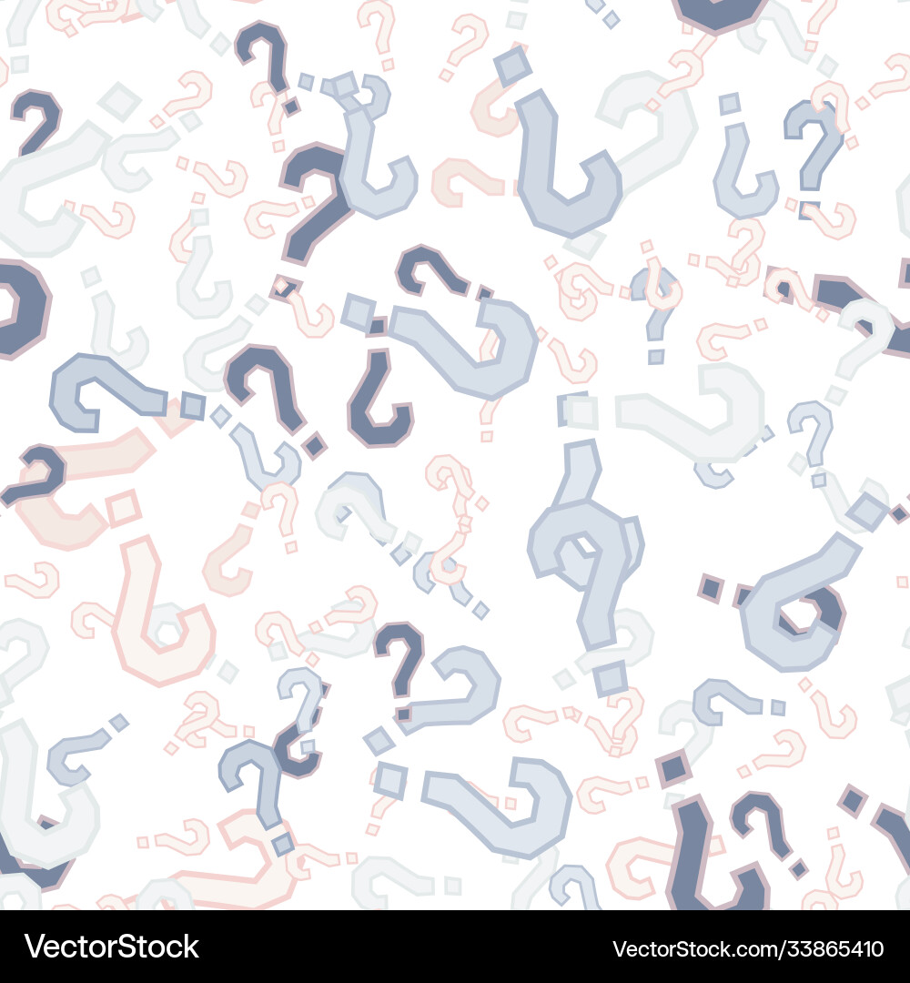 Quiz seamless pattern question marks doubt faq Vector Image