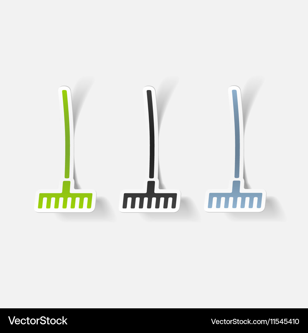Realistic design element rake Vector Image