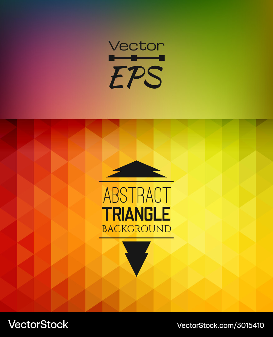 Retro mosaic pattern of geometric triangle shapes vector image