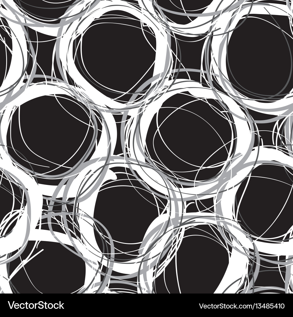 Scribble Circle Pattern vector image