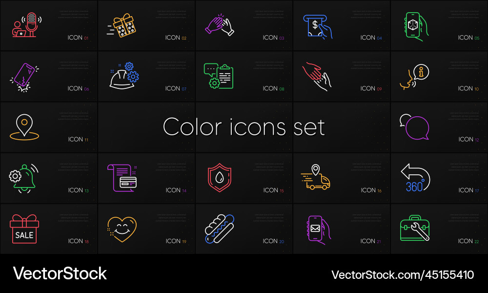 Set of payment card mail app and notification Vector Image