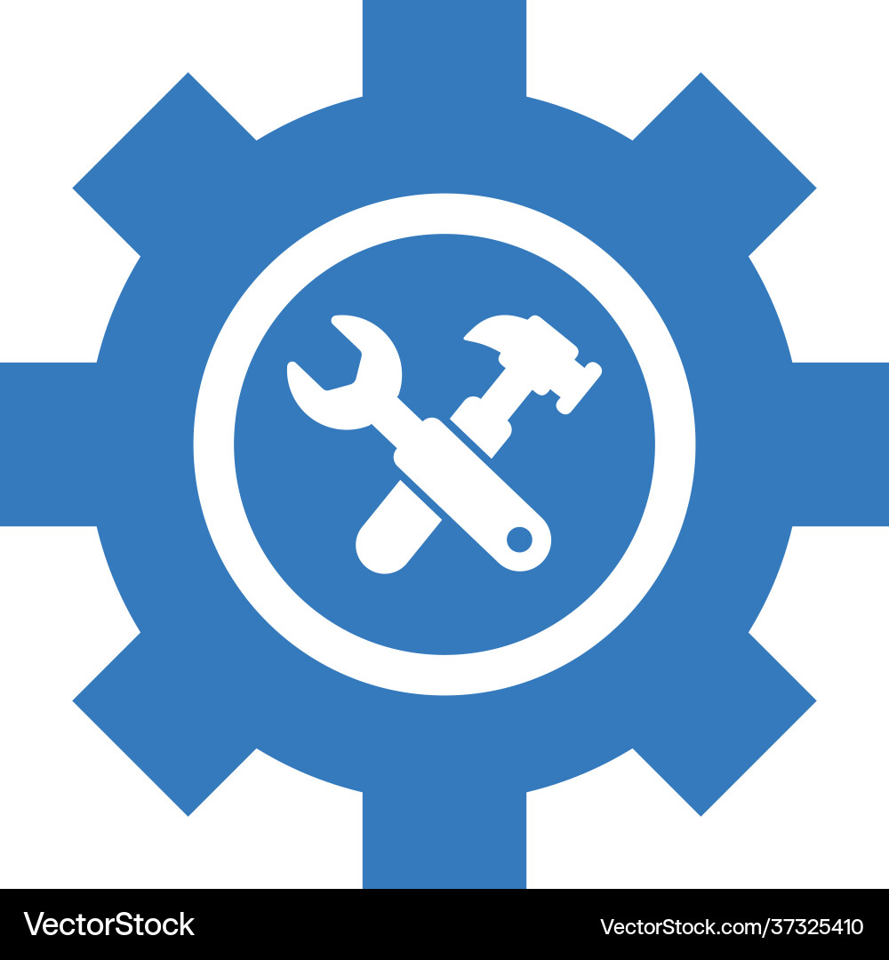 Setting service tools configuration gear icon vector image