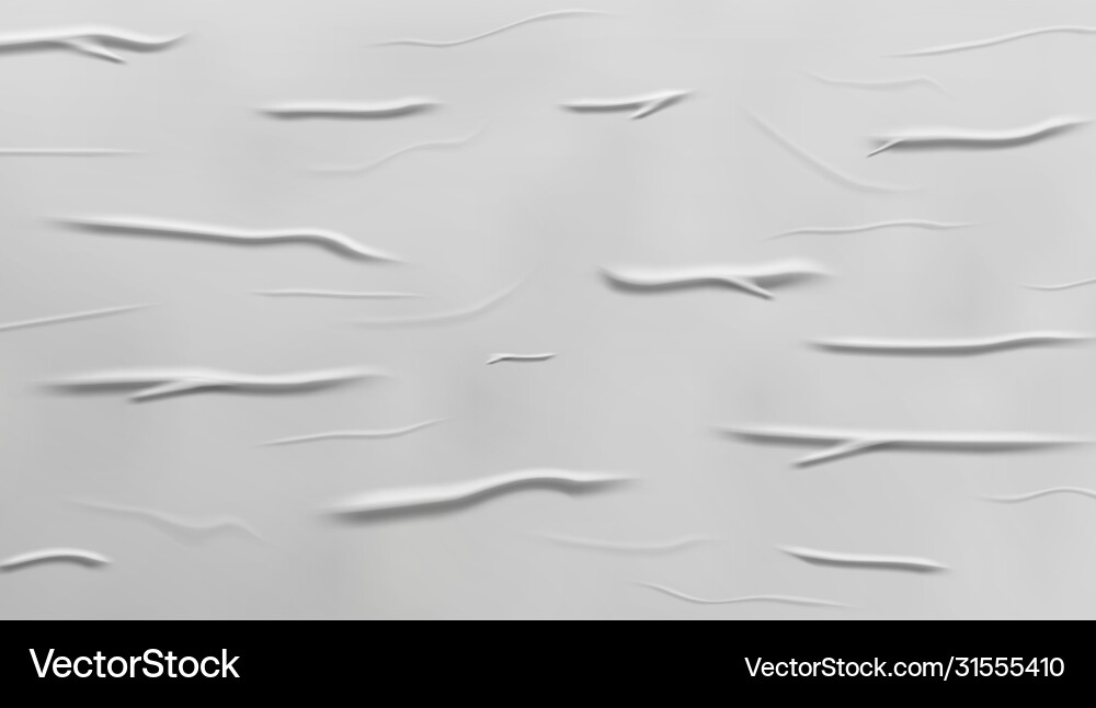 Textured white empty glued urban billboard poster Textured white empty glued urban billboard poster vector image