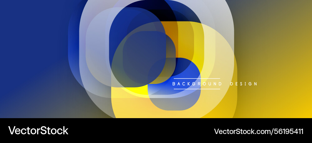 Abstract geometric composition overlapping Vector Image