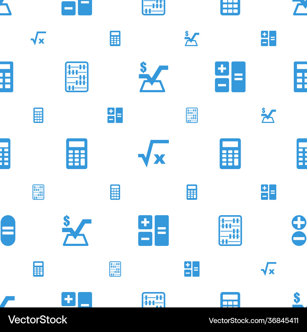 Calculate icons pattern seamless white background Vector Image