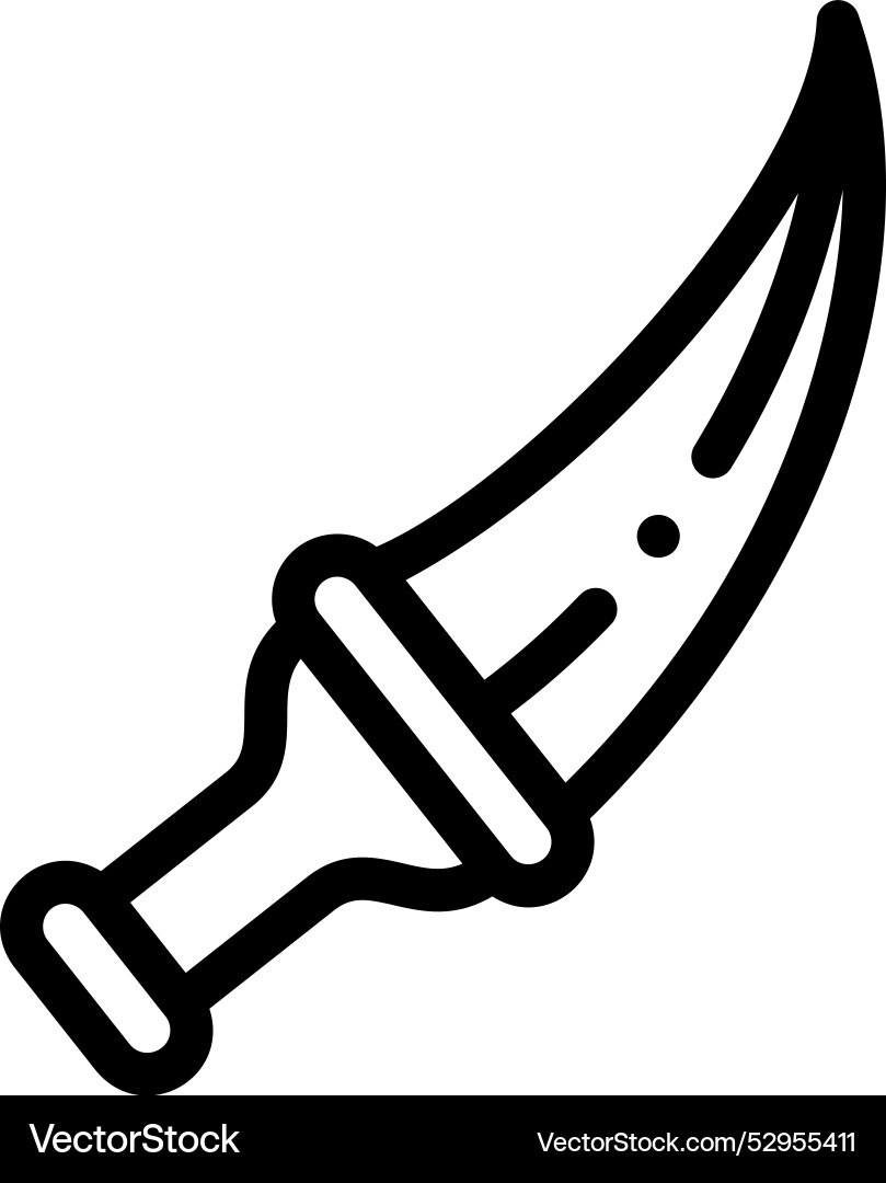 Dagger icon thin linear style design isolated Dagger icon thin linear style design isolated vector image