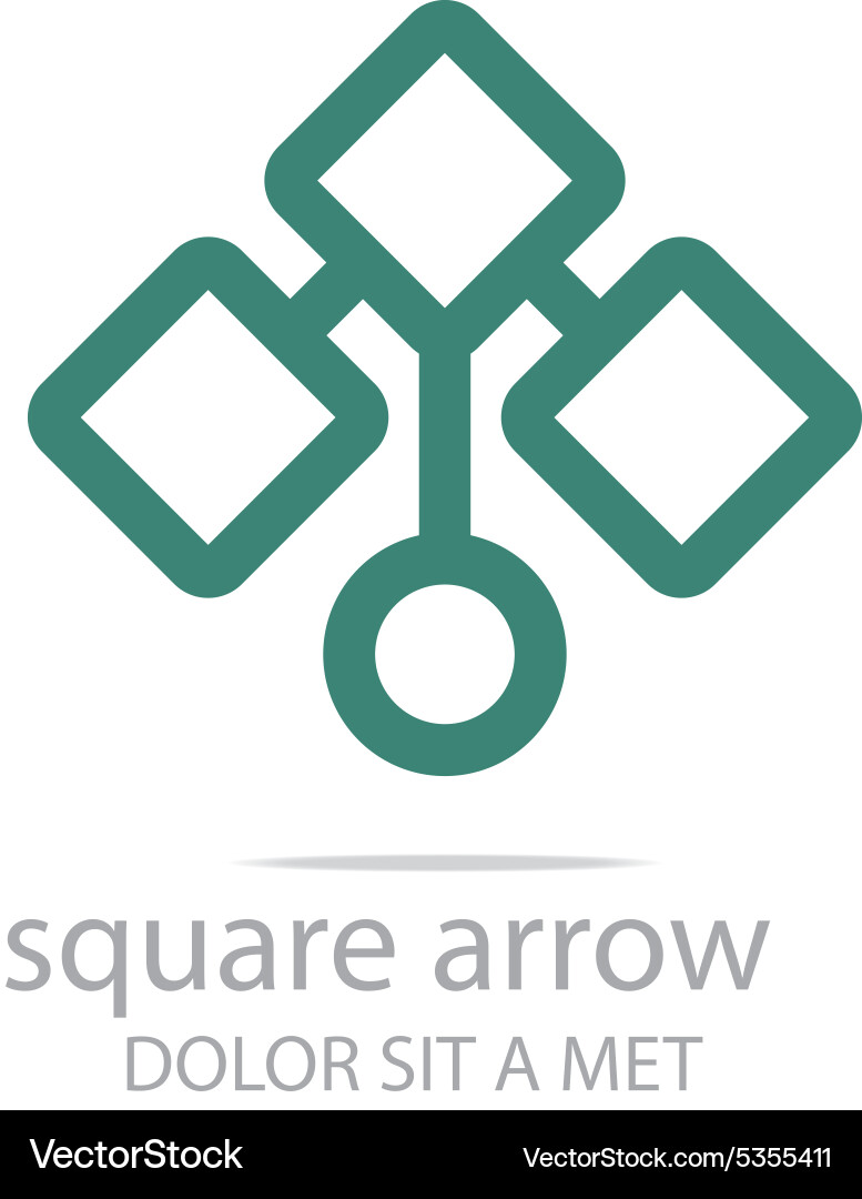 Design square arrow icon symbol abstract Vector Image