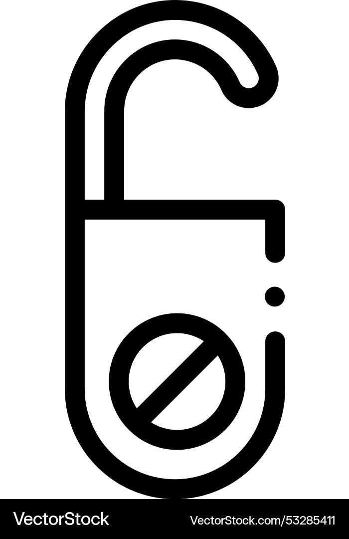 Do not disturb icon thin linear style design Do not disturb icon thin linear style design vector image