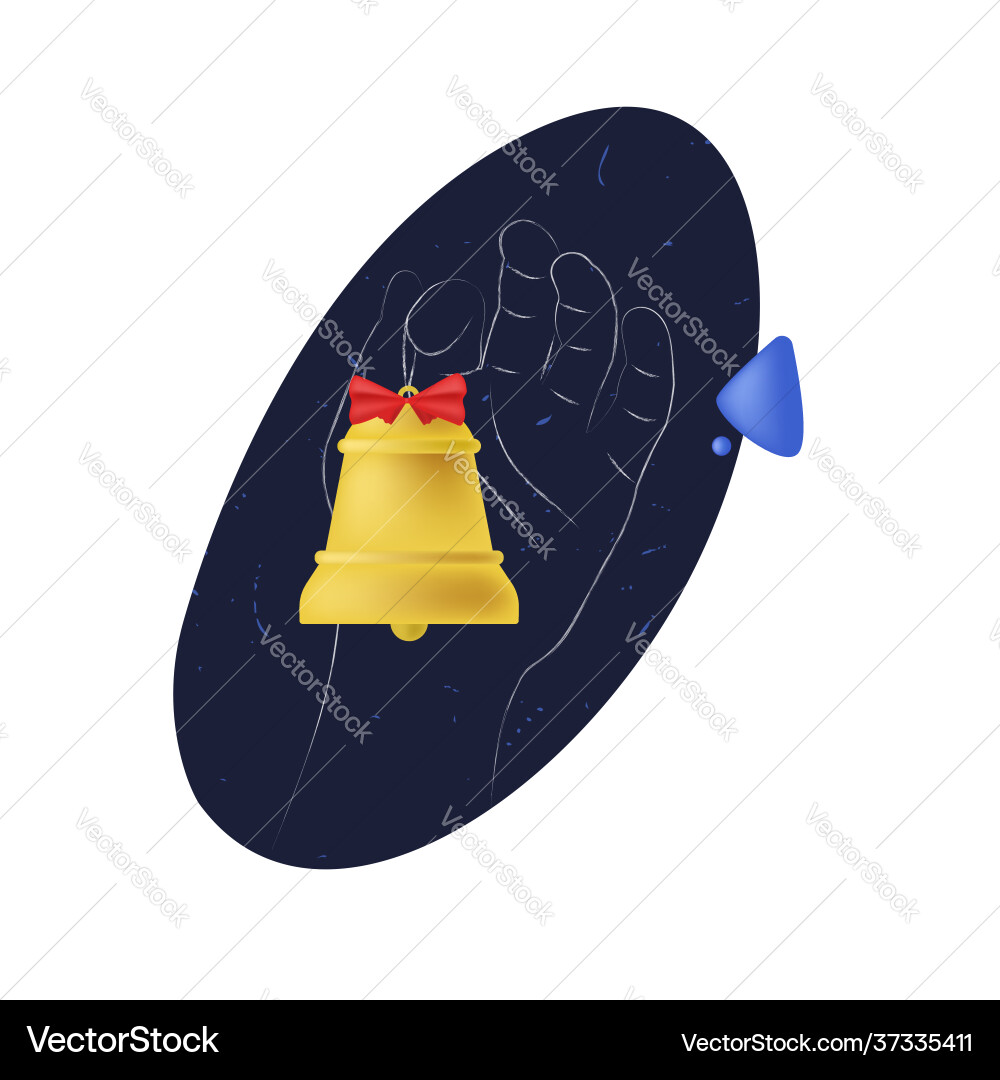 Drawn image with mixed 3d and linear style Vector Image