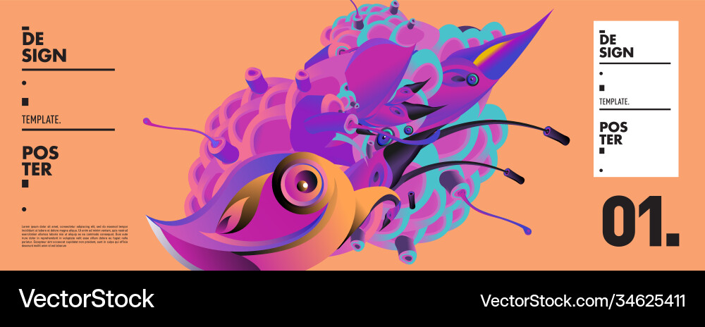 Landing page background template with colorful Landing page background template with colorful Vector Image