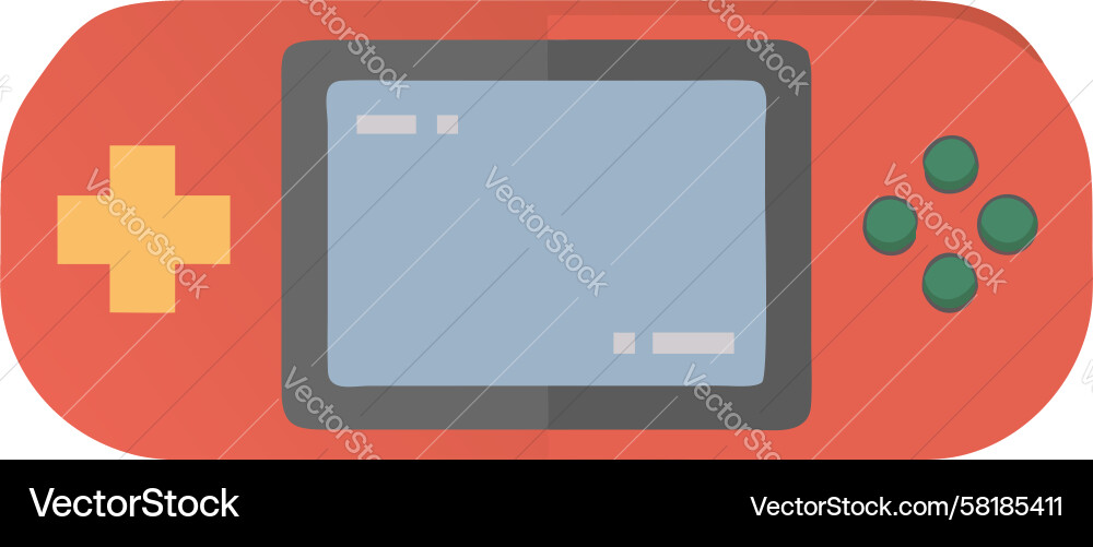 Red Portable Game Controller Vector Image