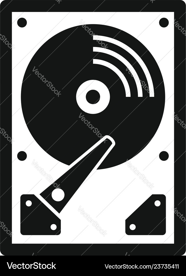 Server hard disk icon simple style Server hard disk icon simple style vector image
