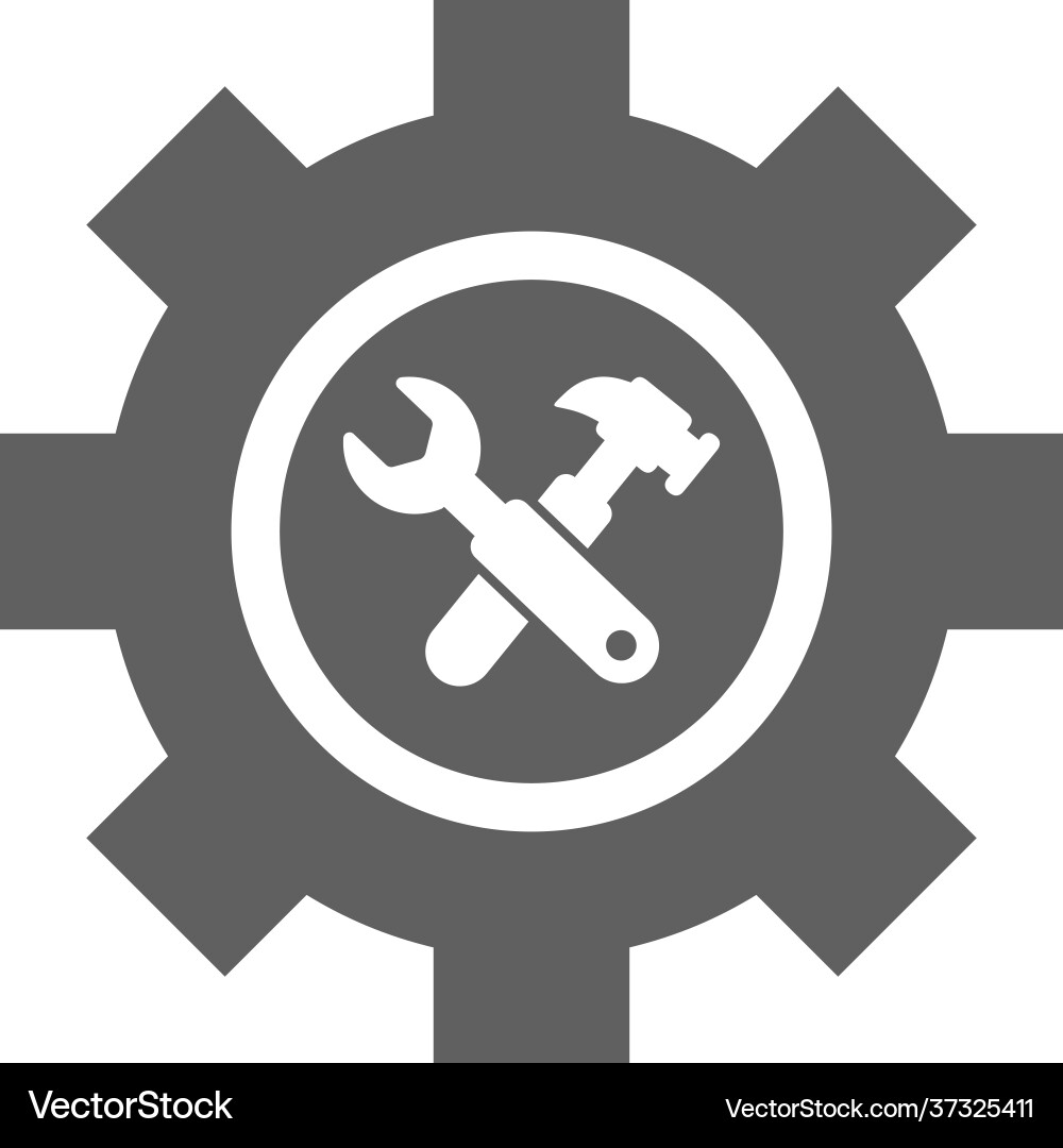 Setting service tools configuration gear icon vector image