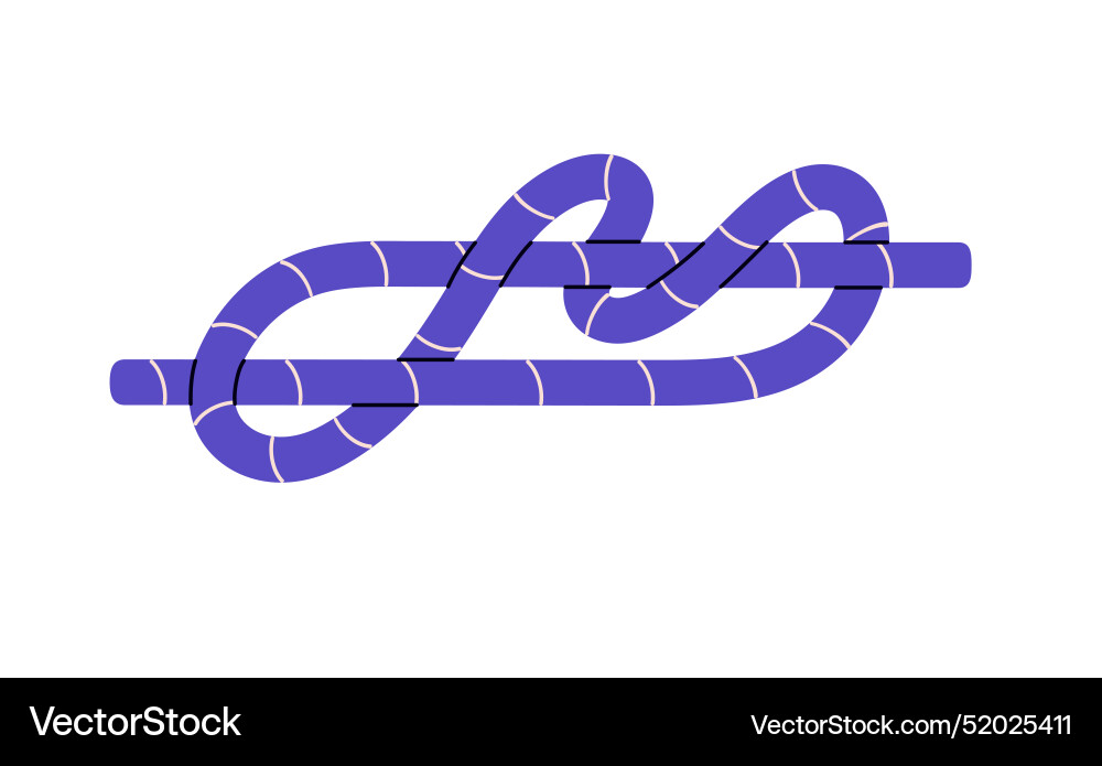 Stevedore knot closeup tutorial technique Stevedore knot closeup tutorial technique vector image
