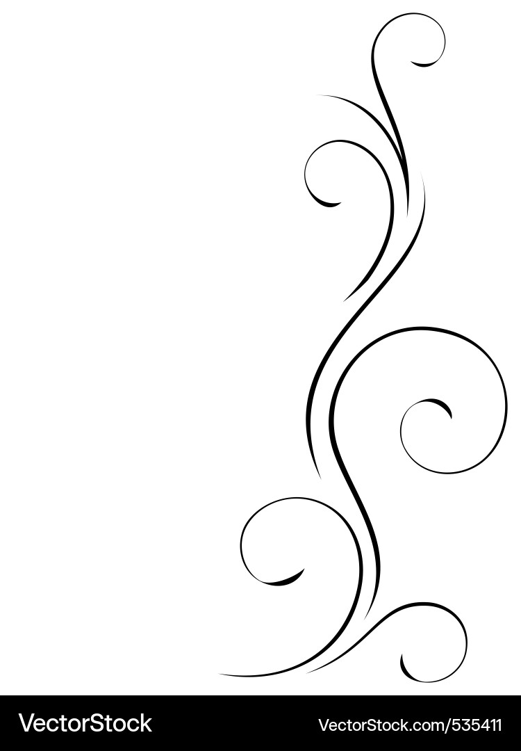 Swirly Dekoratives Element Vektorbild