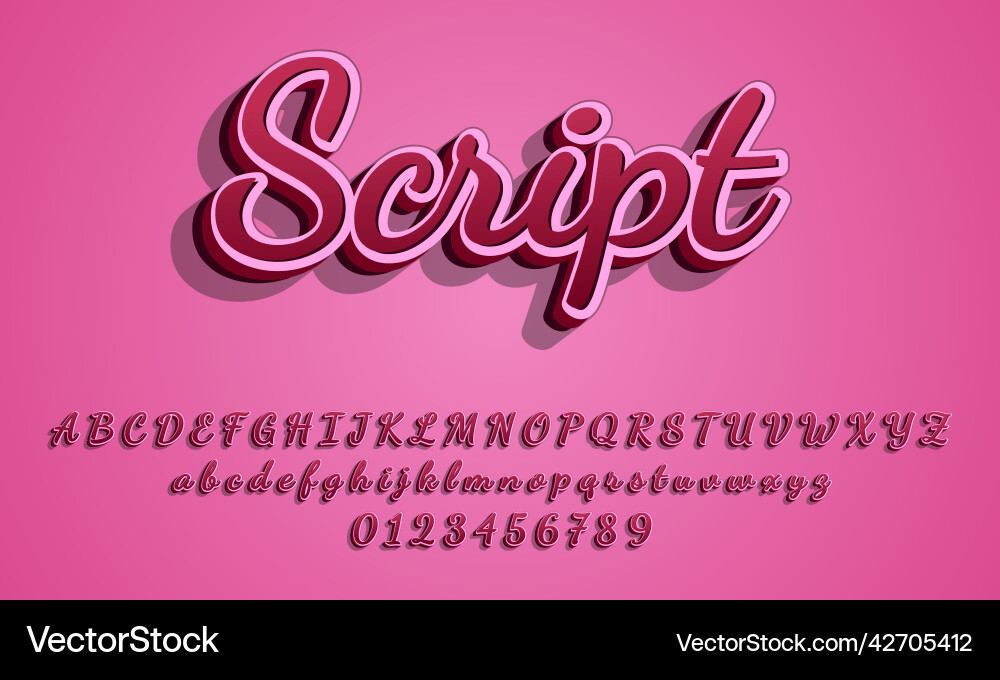 3d Script Text Effekt editierbarer Stil 3d Script Text Effekt editierbarer Stil vektorbild