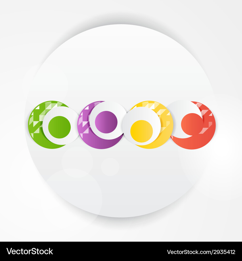 Abstract circles template object web Vector Image
