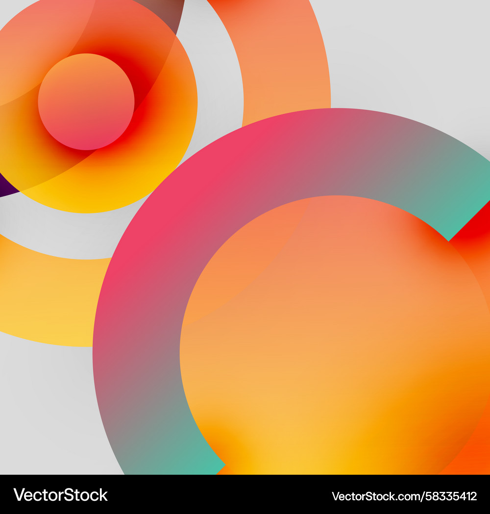 Abstract composition featuring overlapping Vector Image